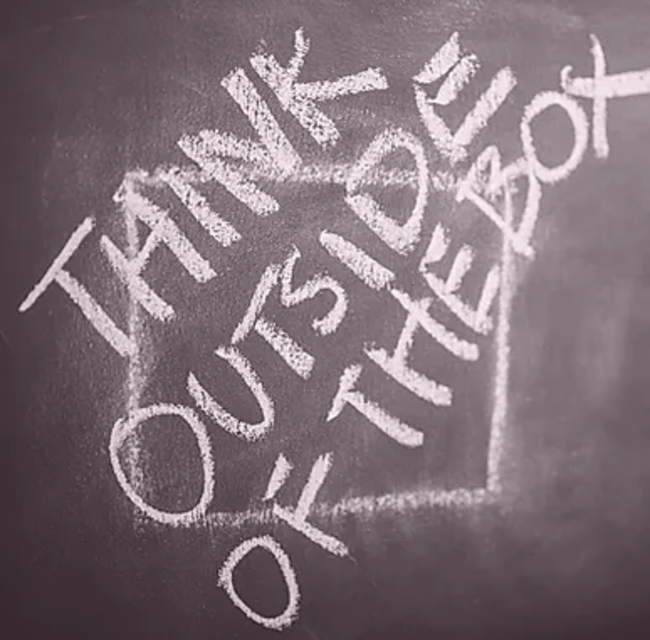 think outside of the box chalk