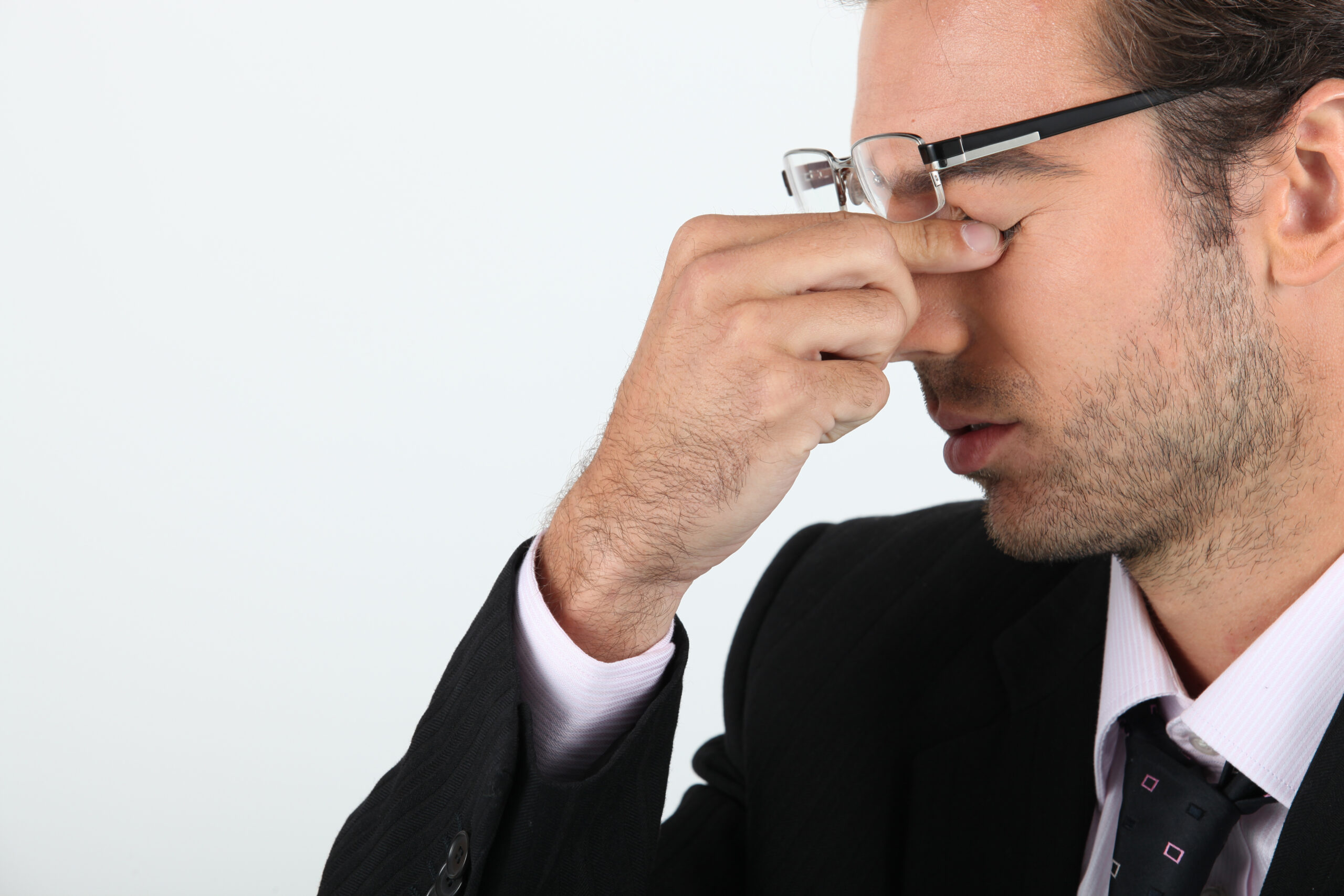 stressed businessman suit mental health