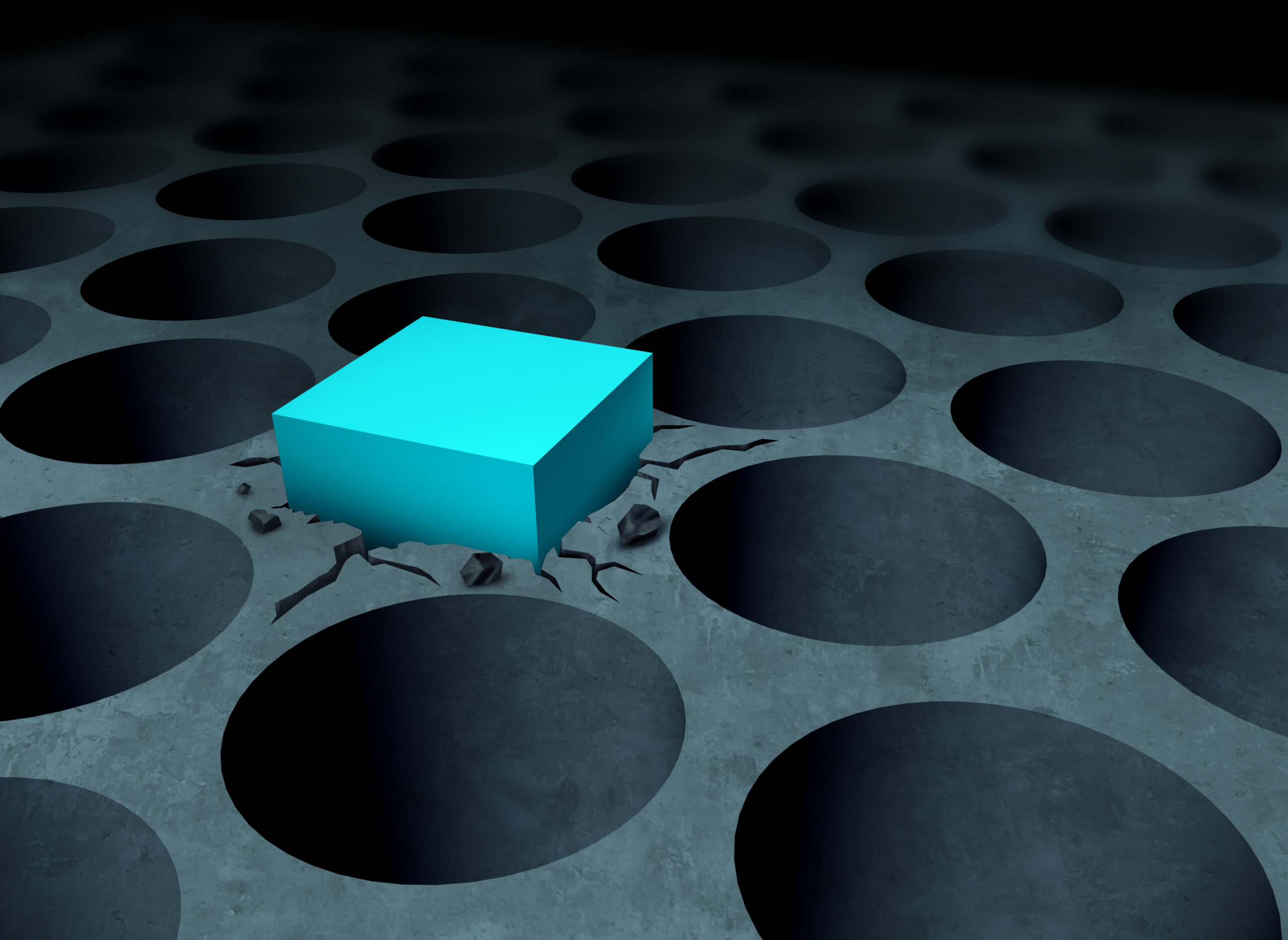 adversity strategy concept blue cube black holes