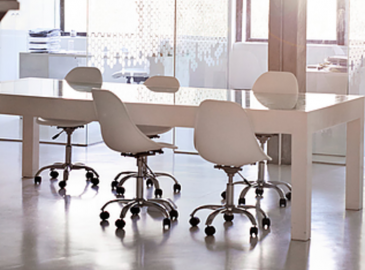 office desk white table and chairs